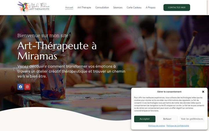 Screenshot of arttherapeute-miramas.fr