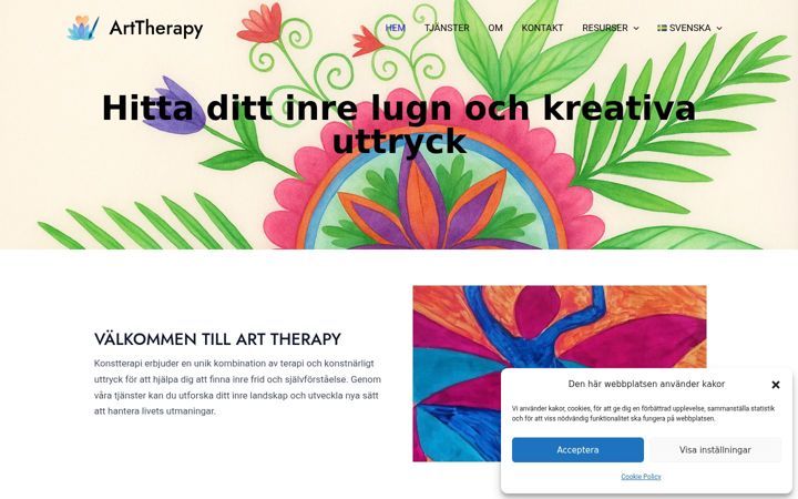 Ekrānuzņēmums no arttherapy.se
