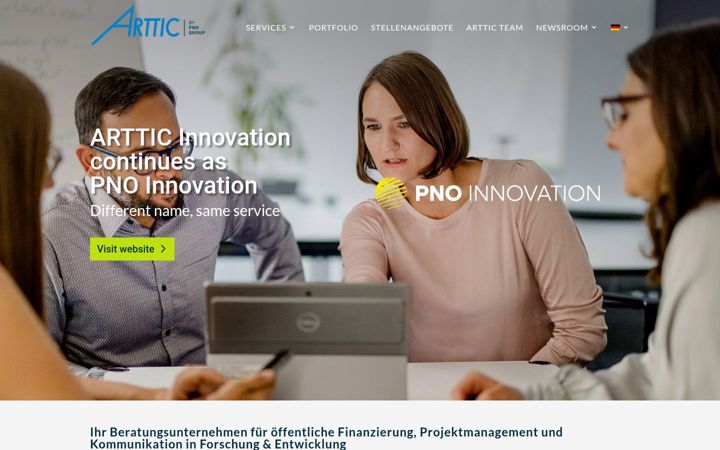 Ekrānuzņēmums no arttic-innovation.de