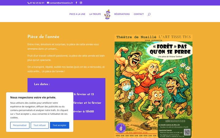 Screenshot of arttissetics.fr