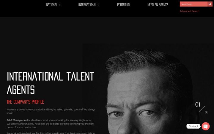 Snímek obrazovky arttmanagement.com