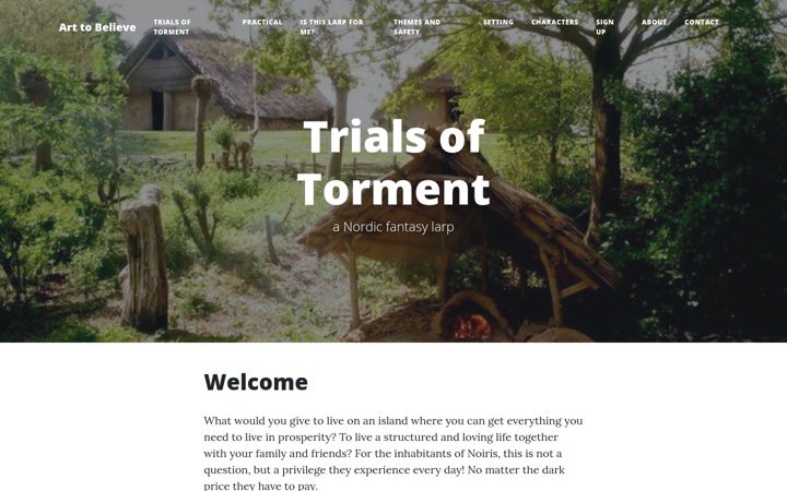 Screenshot of arttobelieve.nl