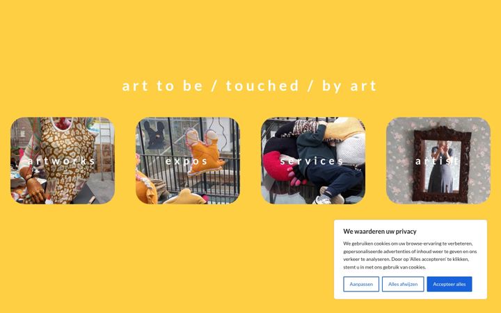 Screenshot van arttobetouched.be
