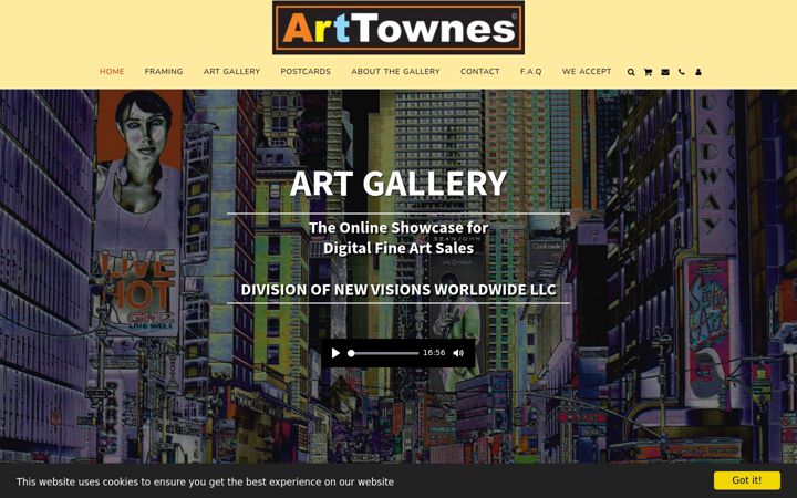 Snímek obrazovky arttownes-gallery.com