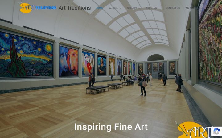 Captură de ecran a arttraditions.net