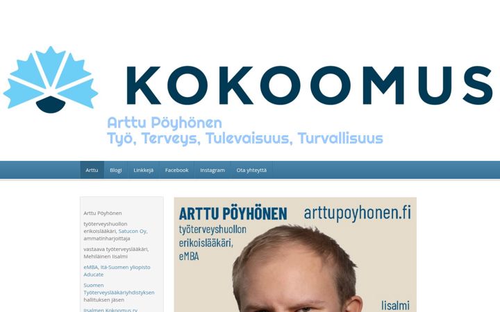 Screenshot of arttupoyhonen.fi