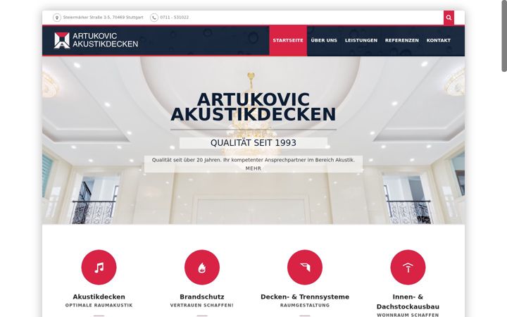 Zrzut ekranu artukovic.de
