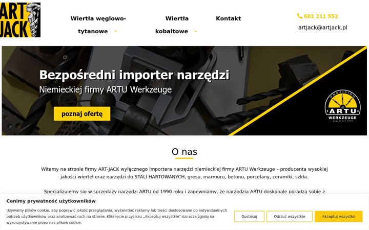 Zrzut ekranu artunarzedzia.pl