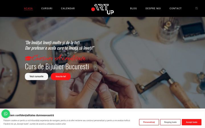 Screenshot of artupscoala.ro