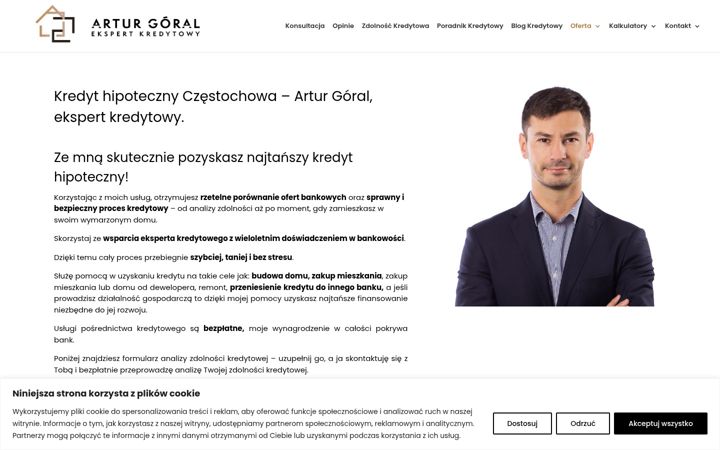 Snímek obrazovky arturgoral.pl