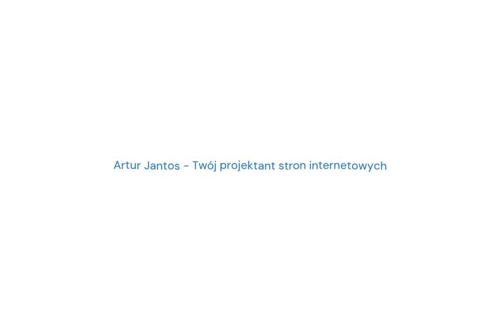Zrzut ekranu arturjantos.pl