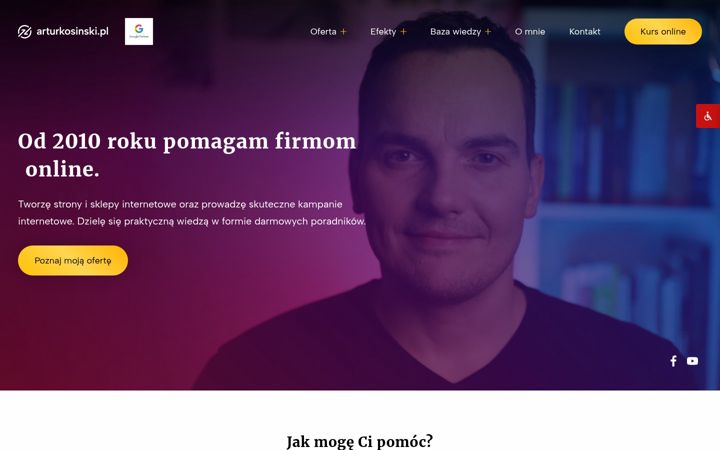 Screenshot of arturkosinski.pl
