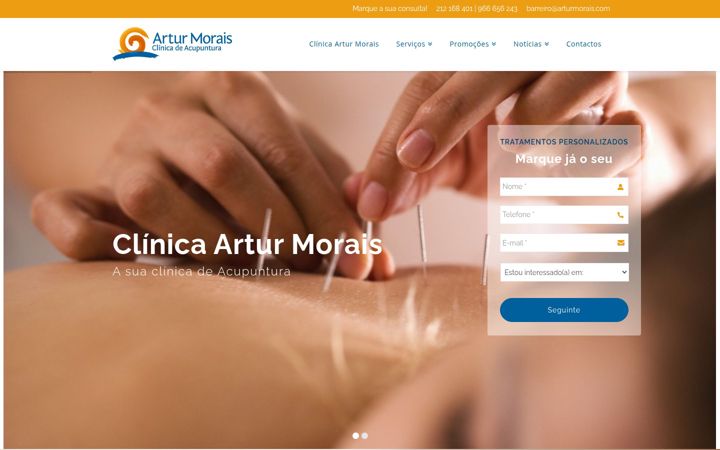 Captura de pantalla de arturmorais.com