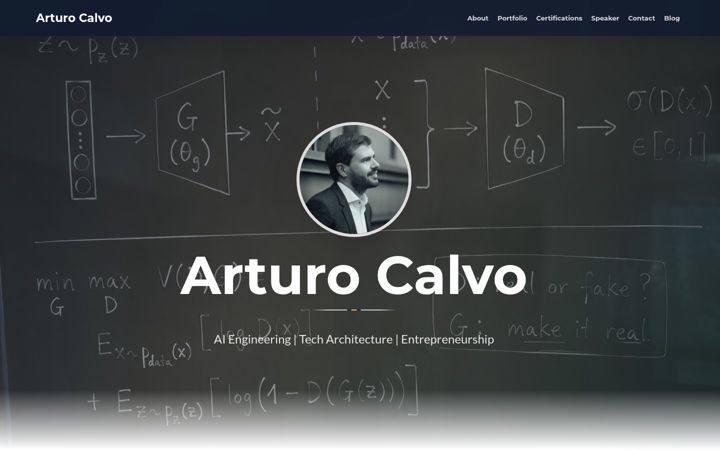 Captura de pantalla de arturocalvo.com