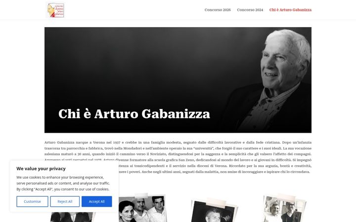 Screenshot of arturogabanizza.it