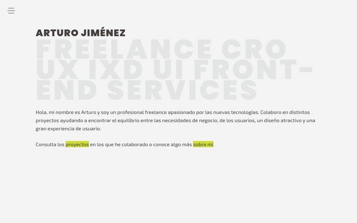 Screenshot of arturojimenez.info
