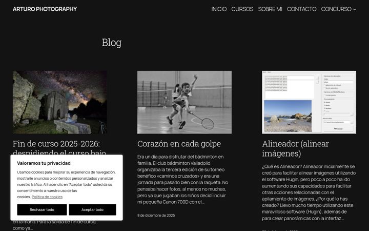 Captura de pantalla de arturophotography.es