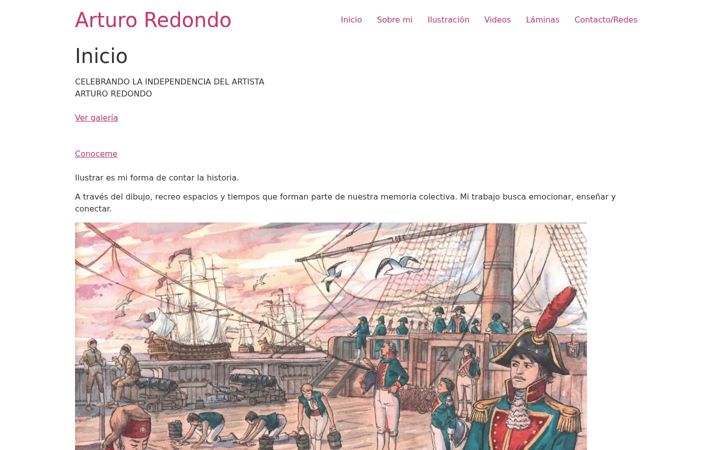 Captura de pantalla de arturoredondopaz.es