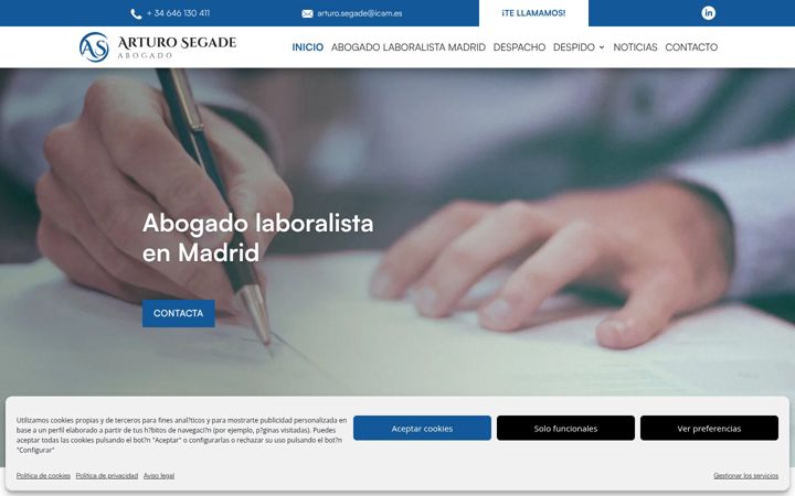 Zrzut ekranu arturosegade.com