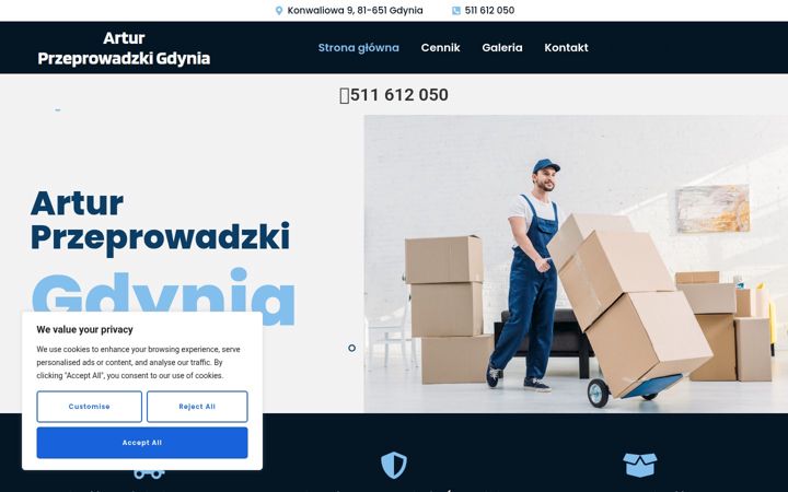 Captură de ecran a arturprzeprowadzkigdynia.pl