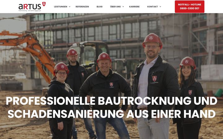 Skjámynd af artus-bsg.de