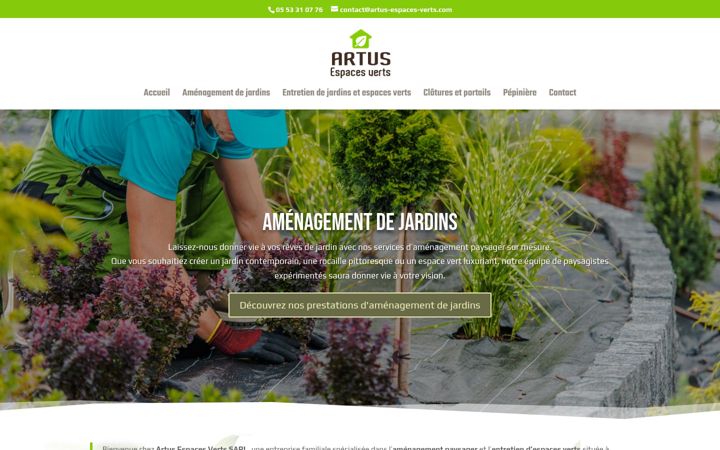 Captură de ecran a artus-espaces-verts.com