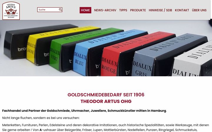 Screenshot of artus-furnituren.de