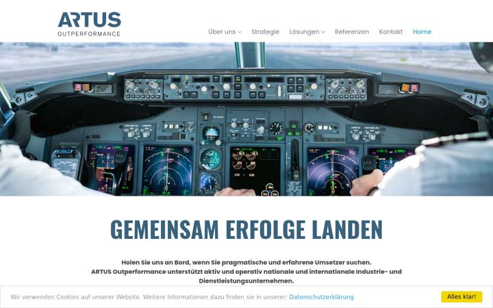 Screenshot of artus-outperformance.ch