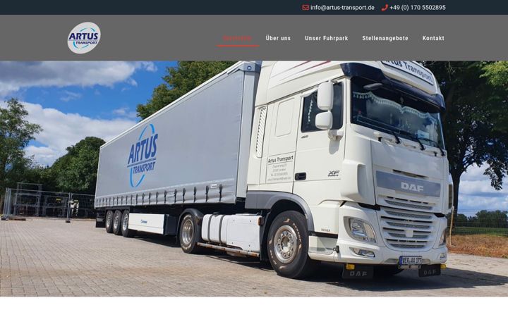 Screenshot of artus-transport.de