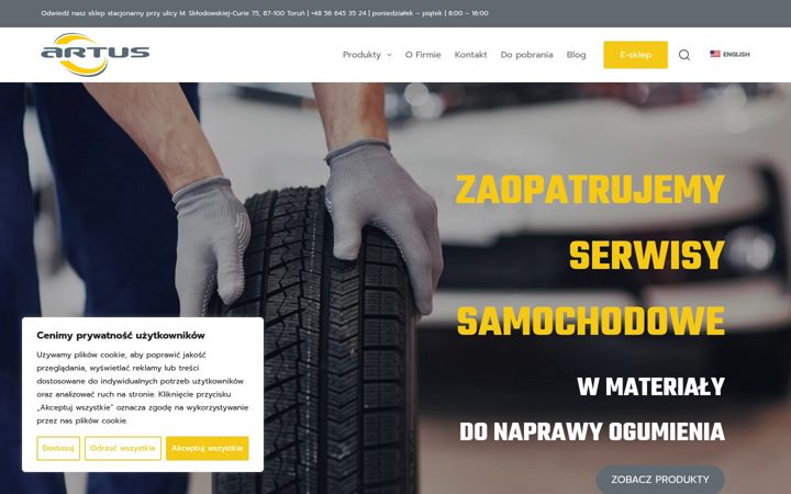 Screenshot of artus.com.pl