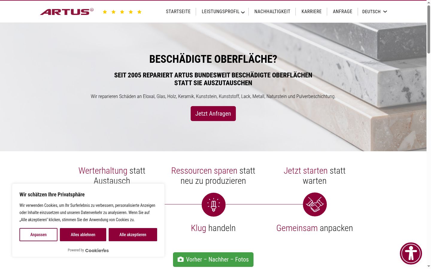 Screenshot van de toestemmingsbanner zoals getoond vóór enige interactie