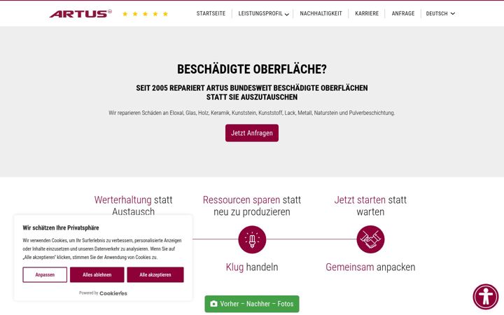 Screenshot of artus.eu