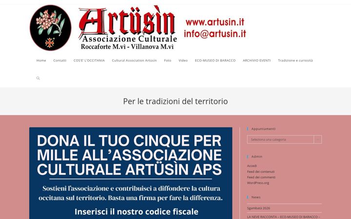 Captură de ecran a artusin.it