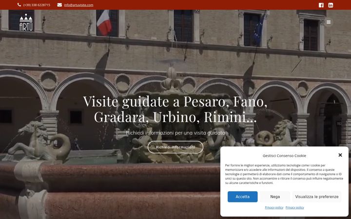 Captură de ecran a artuvisite.com
