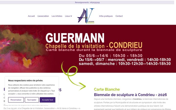 Screenshot of artverrecondrieu.org