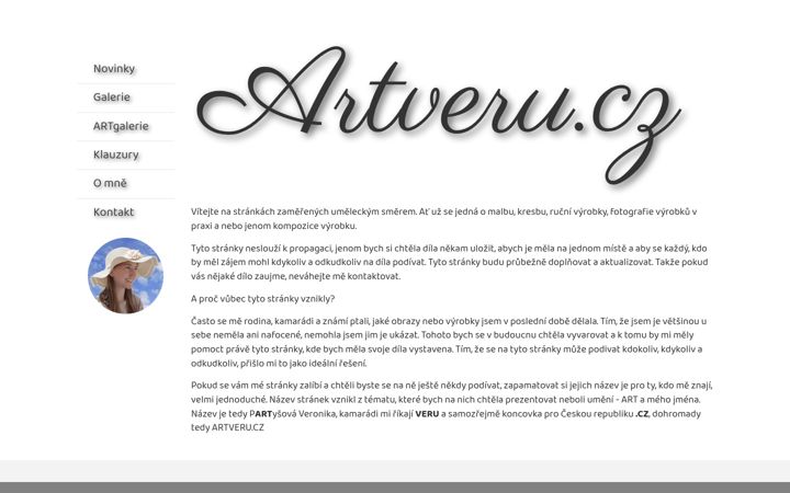 Screenshot of artveru.cz