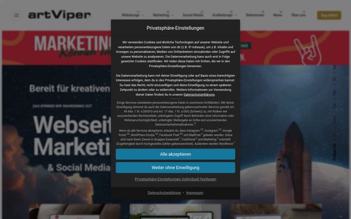 Screenshot di artviper.org