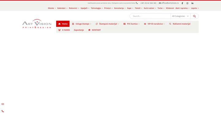 Screenshot of artvision.rs
