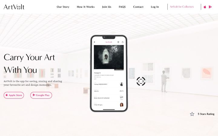 Screenshot of artvolt.com