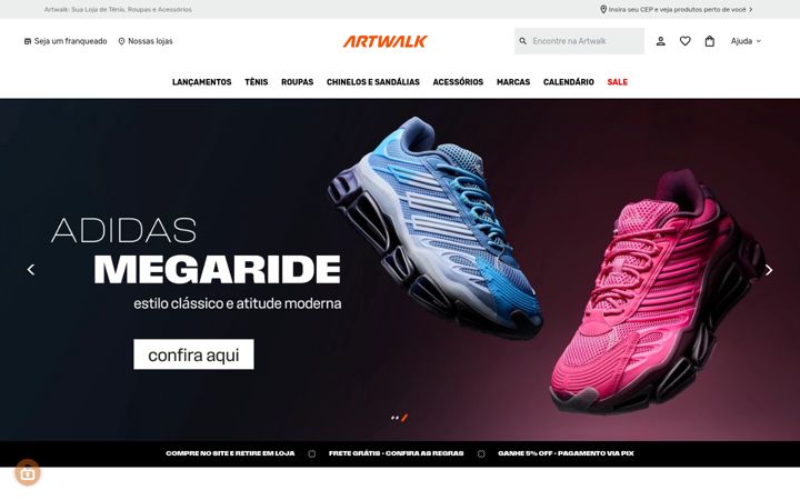 Screenshot of artwalk.com.br