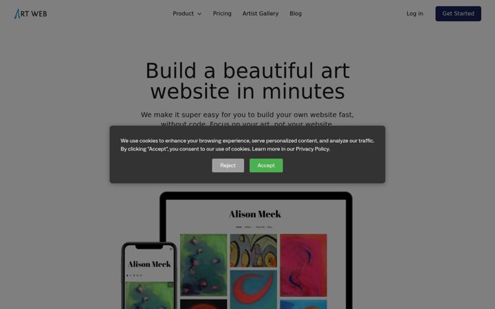 Screenshot of artweb.com