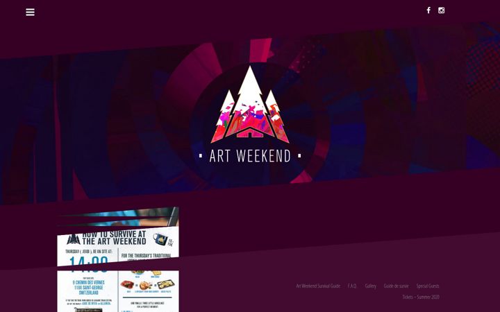 Screenshot of artweekend.art