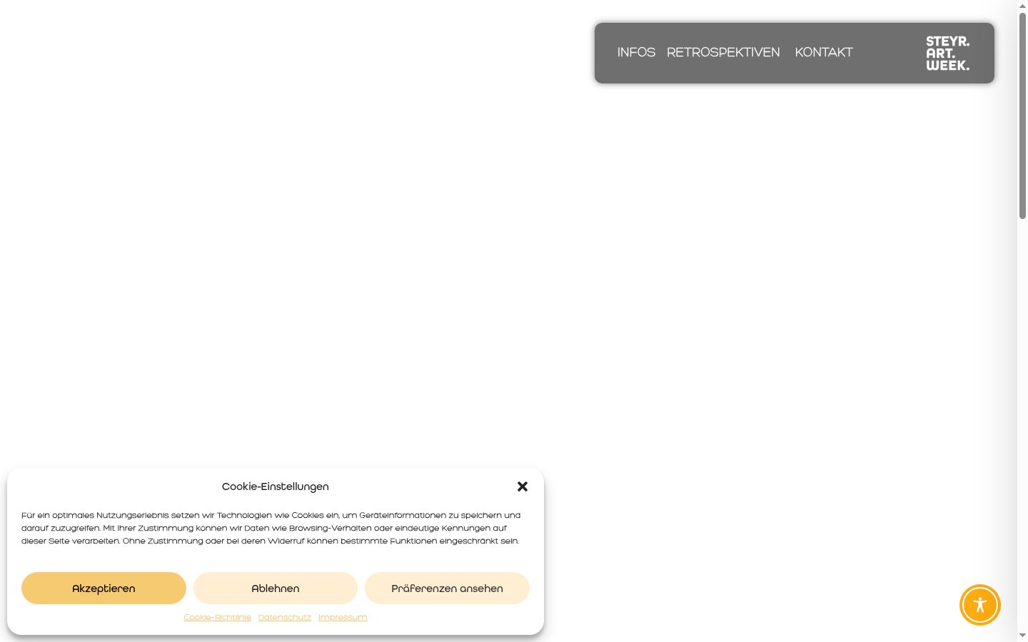 Snímka obrazovky banera súhlasu zobrazeného pred akoukoľvek interakciou