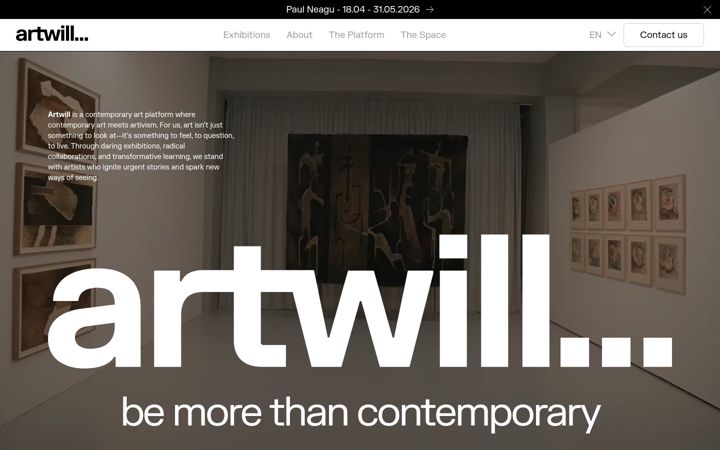 Snímek obrazovky artwill.com