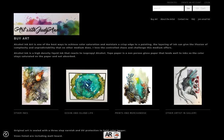 Snímek obrazovky artwithjudyann.com