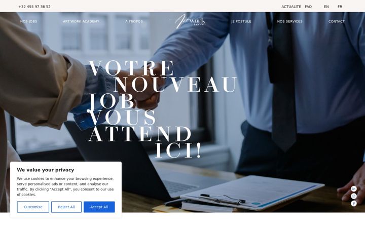 Screenshot of artworkinterim.com
