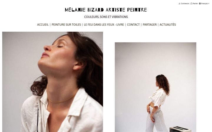 Screenshot of artworkmelaniebizard.com