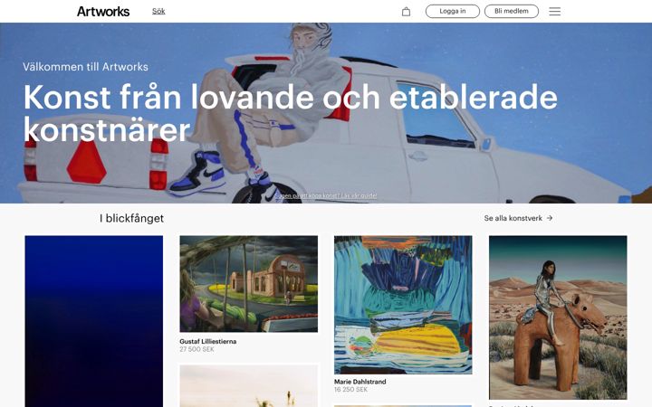 Ekrānuzņēmums no artworks.se
