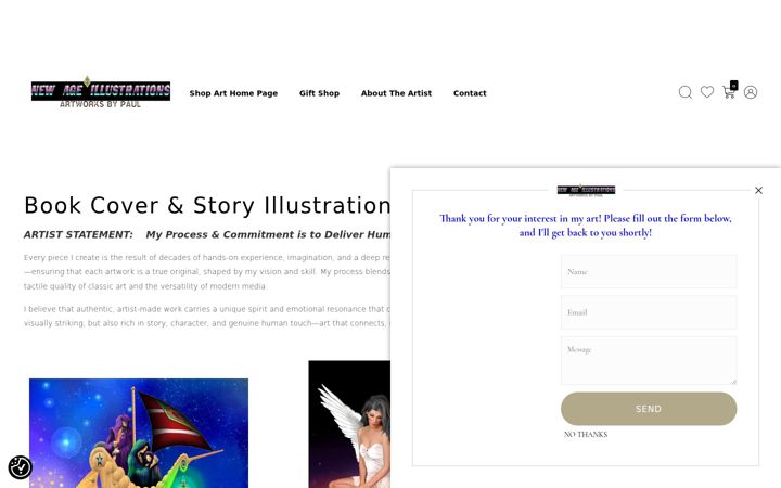 Screenshot of artworksbypaul.com