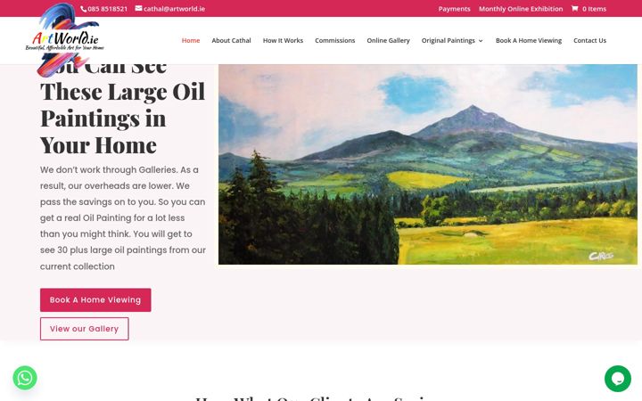 Screenshot von artworld.ie
